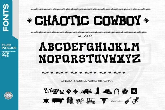 Chaotic Cowboy: A Bold Display Font for Small Business Branding