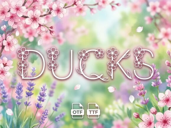 Ducks: A Serene Display Typeface for Handmade Creators
