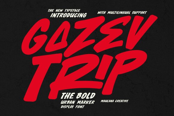 Gazev Trip: A Bold Display Font for Digital Branding
