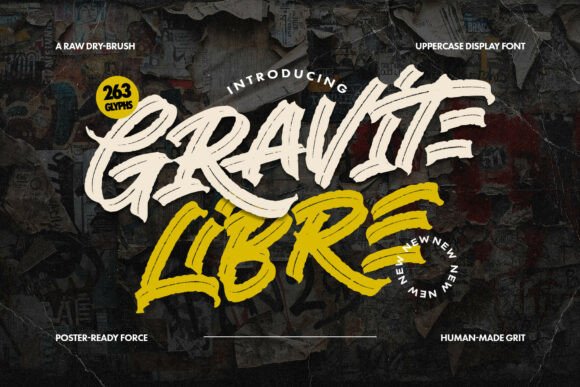 Gravité Libre: A Bold Display Typeface for Digital Impact