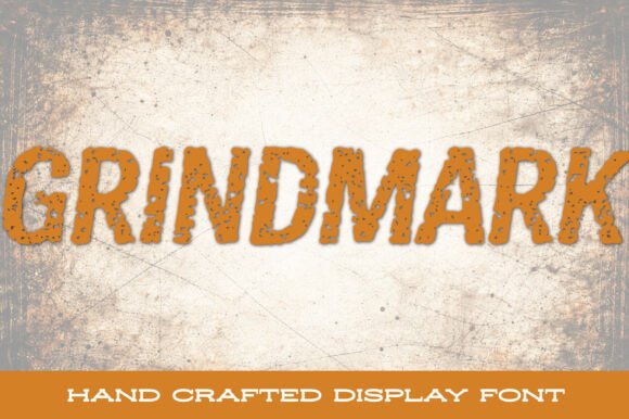 Grindmark: A Bold Distressed Display Font for Handmade Brands