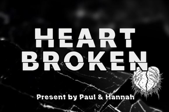 Heartbroken Font: A Bold Display Typeface with Split-Line Impact