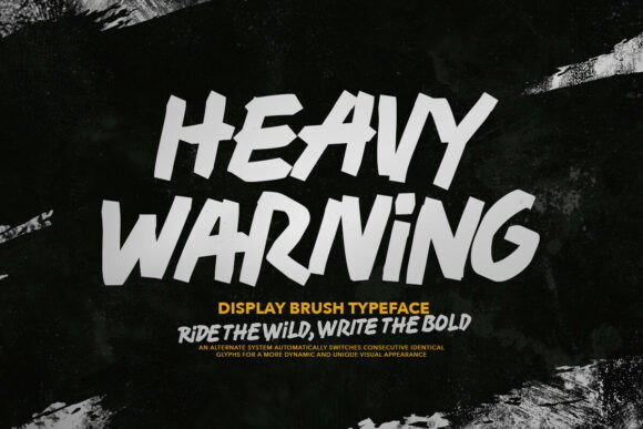 Heavy Warning: A Bold Handwritten Display Font for Editorial Impact
