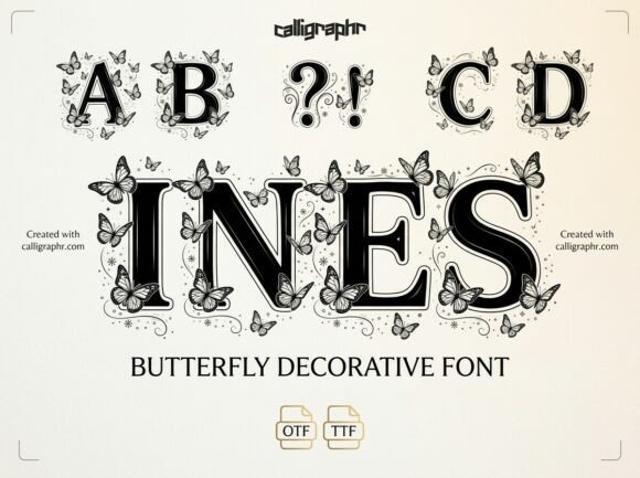 Ines: A Secret Garden Display Font for Handmade Creators