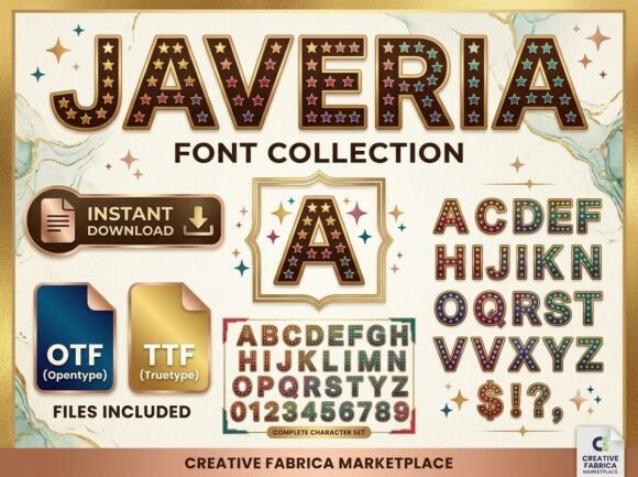 Javeria: A Starlit Display Font for Joyful Editorial Moments