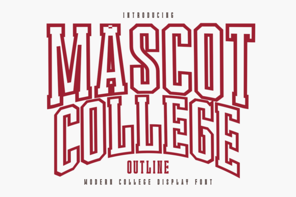 Mascot College Outline: A Bold Display Font for Small Business Branding