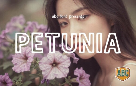 Petunia: A Friendly, Hand-Outlined Display Font for Warm Branding