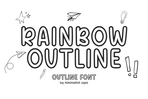 Rainbow Outline: A Playful Display Font for Handmade Brands