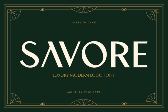 Savore: A Modern Luxury Display Font for Elegant Branding